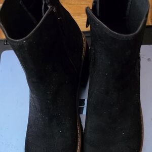 Kensie Black Suede Ankle Boots